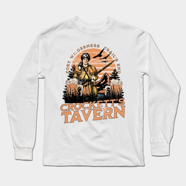 Crockett's Tavern Fort Wilderness Trail's End Orlando Lodge and Resort Distressed Look Long Sleeve T-Shirt by Joaddo